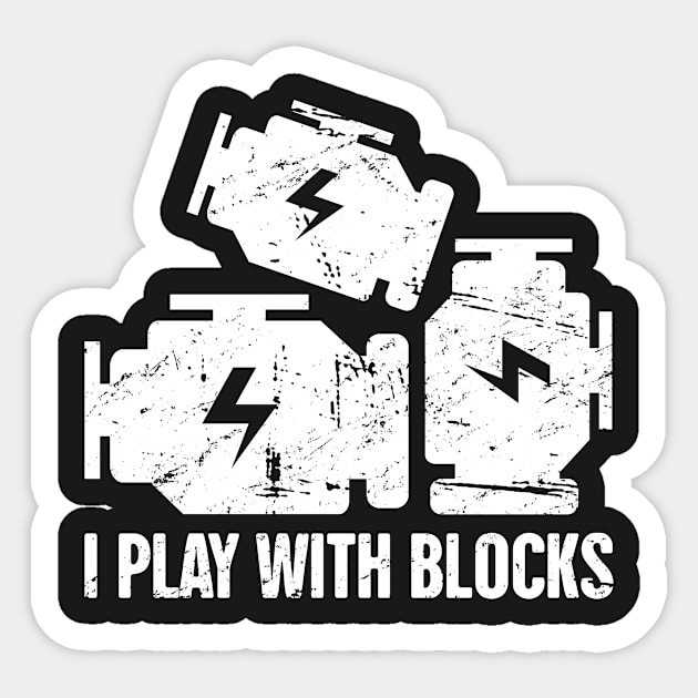 I Play With Blocks Sticker by MeatMan